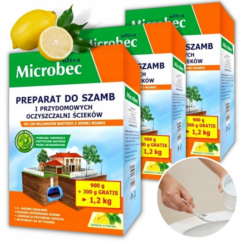 Práškový prípravok pre septiky Bros Microbec Ultra 1,2 kg